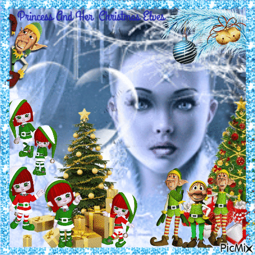 The Princess And Her Christmas Elves - Ilmainen animoitu GIF