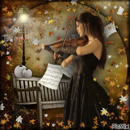 Music w Autumn Leaves-RM-11-05-23 - gratis png