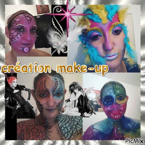 création make-up artistique - Free animated GIF