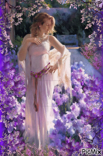 Flores purpura - Δωρεάν κινούμενο GIF