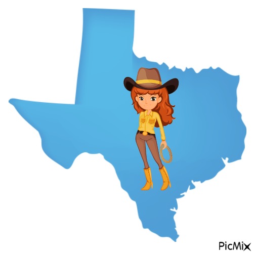 Texas cowgirl - bezmaksas png