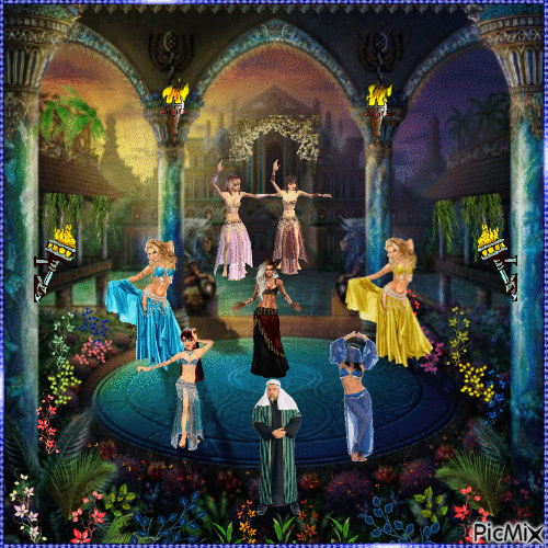 Дворцовые танцовщицы - Безплатен анимиран GIF