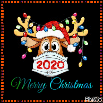 2020 Merry Christmas - Animovaný GIF zadarmo