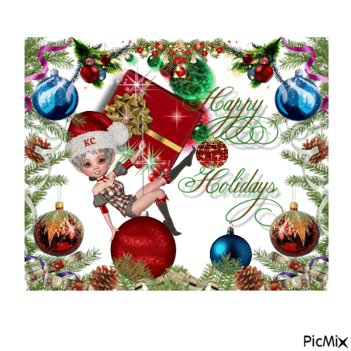 Happy holidays - Gratis animerad GIF