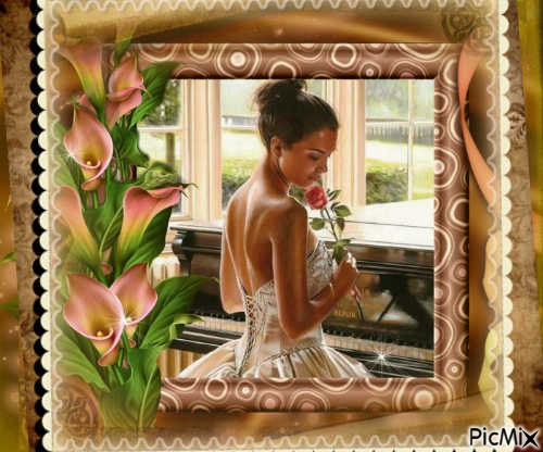 The Beautiful Piano Player - фрее пнг