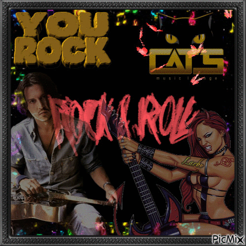 you rock !!! - Free animated GIF
