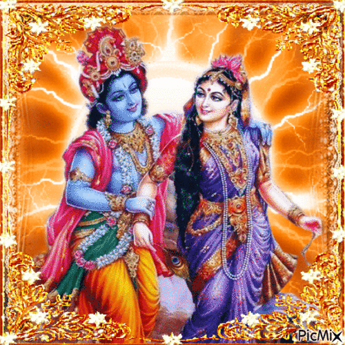 Radha & Krishna - Bezmaksas animēts GIF