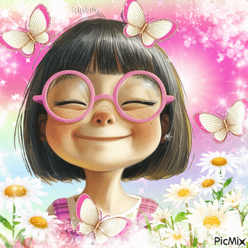 Spring girl - Бесплатни анимирани ГИФ