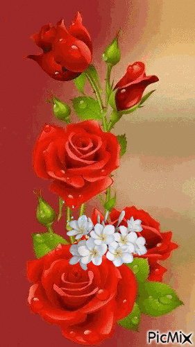 Love my rose - GIF animate gratis