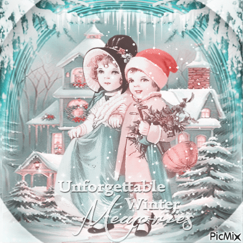 Winter memories children - 免费动画 GIF