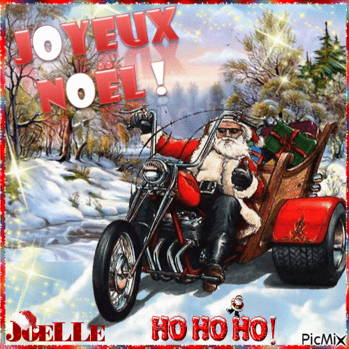 Père Noel  extra cool ... - Free animated GIF