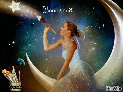 Bonne nuit la lune - Zdarma animovaný GIF