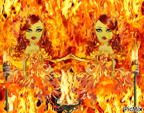 FIRE DOLLS - Free animated GIF