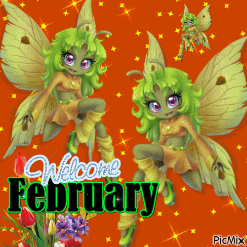 Welcome February - Gratis animeret GIF