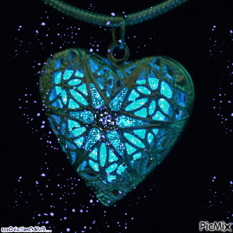 coeur turquoise - GIF animado gratis
