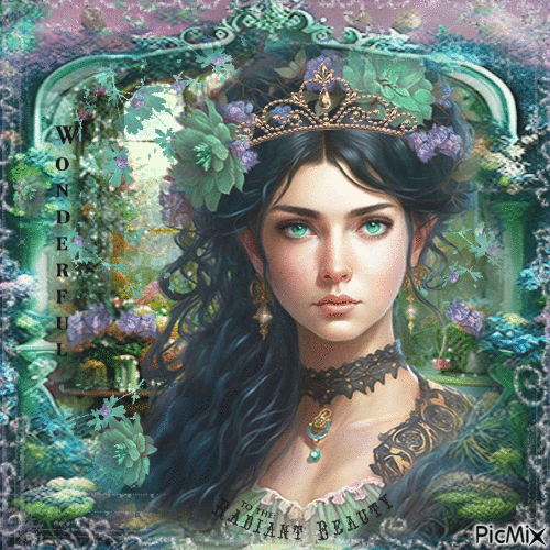 Princess green eyed - Besplatni animirani GIF