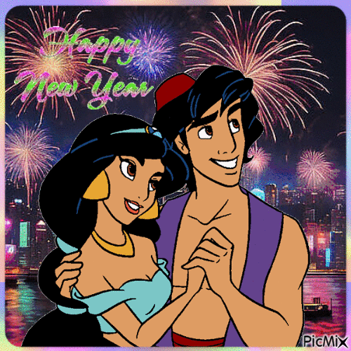 Aladdin und Jasmine - Ilmainen animoitu GIF