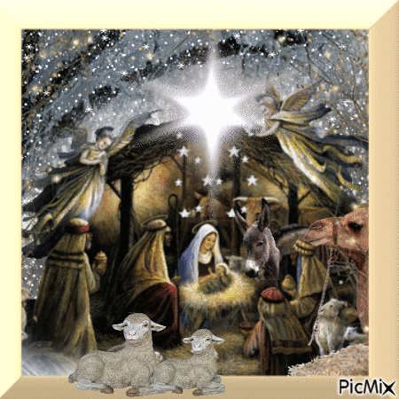 La Nativité - GIF animado grátis