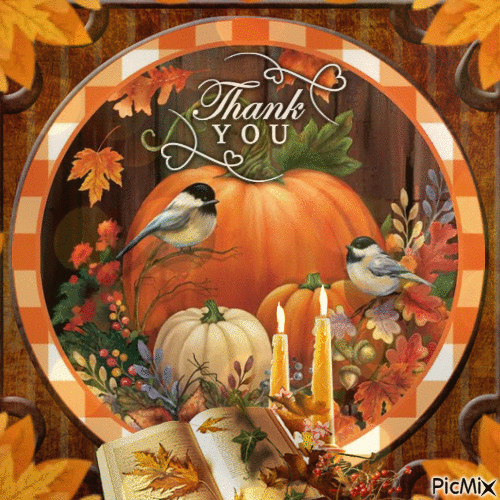 Autumn Thank You - Darmowy animowany GIF