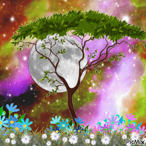 Nebula Fantasy Moon Stars - Δωρεάν κινούμενο GIF
