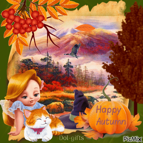 Happy autumn - Gratis animeret GIF