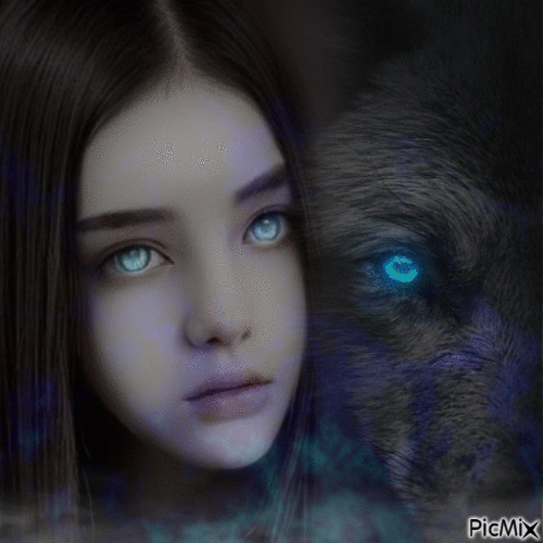 wolf girl - Δωρεάν κινούμενο GIF