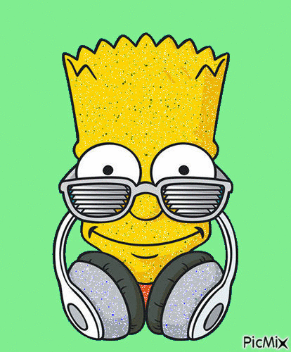 Bart Simpson Fresh Beatch - Ilmainen animoitu GIF