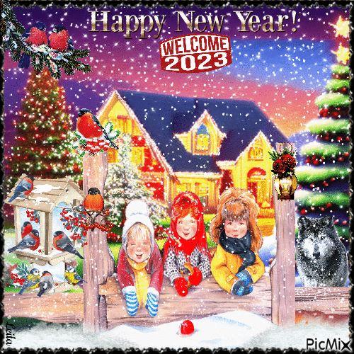 Welcome 2023, Happy New Year - Free animated GIF