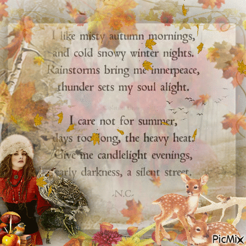Autumn poem - Nemokamas animacinis gif