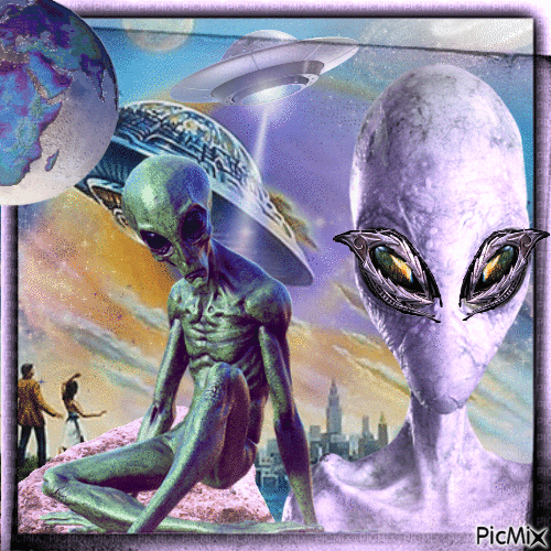 Die Außerirdischen kommen - Ilmainen animoitu GIF