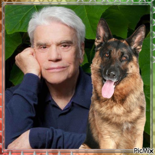 Bernard Tapie et son chien. - ücretsiz png