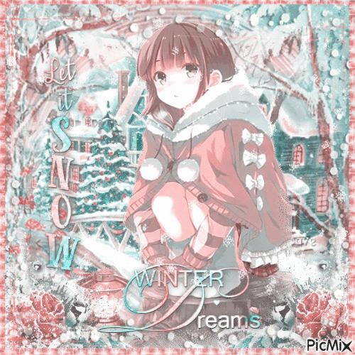Anime winter - Gratis geanimeerde GIF