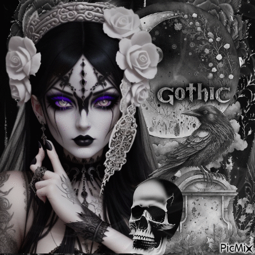 Gotische Frau - Δωρεάν κινούμενο GIF