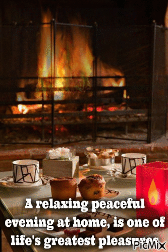 cosy evening at home - Free animated GIF