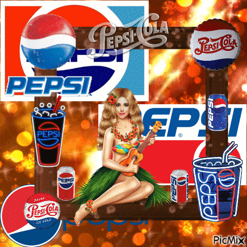 Hula Pepsi girl - GIF animado grátis