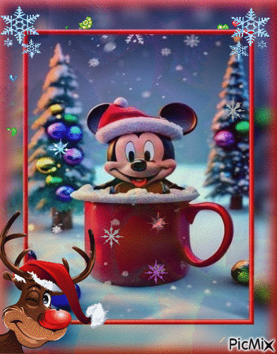 Mickey dans une tasse - 無料のアニメーション GIF