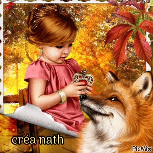 La petite fille et le renard, concours - Ingyenes animált GIF
