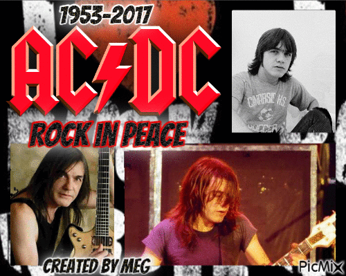 Rock in Peace Malcolm Young - Bezmaksas animēts GIF
