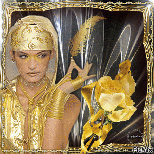 Frau in Gold - Ingyenes animált GIF