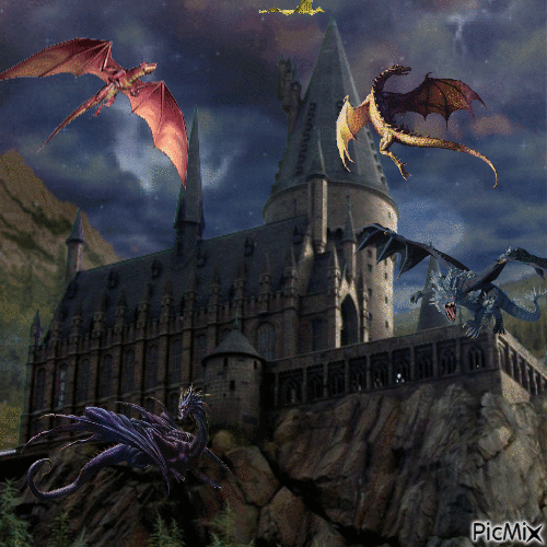 Dragon Castle - GIF animé gratuit