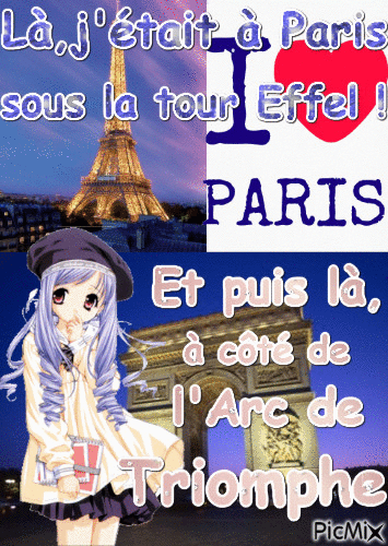 J'étais à Paris! - Бесплатный анимированный гифка