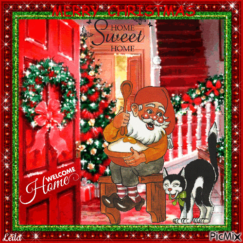 Merry Christmas, Home sweet home. - Ingyenes animált GIF