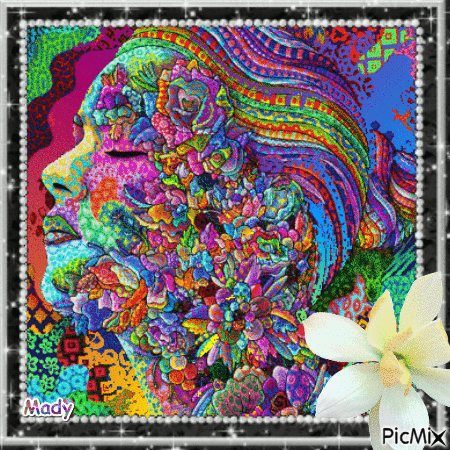 Modern multicolored portrait - Darmowy animowany GIF