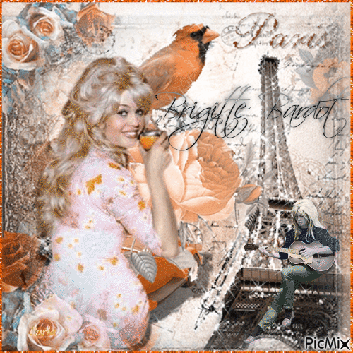 Brigitte Bardot, Vichy, Paris - GIF animado grátis