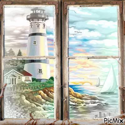 window lighthouse - bezmaksas png