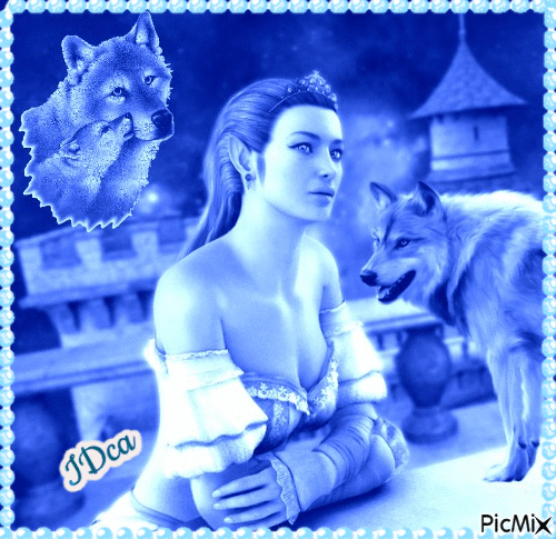 Belle et les loups - Gratis animerad GIF