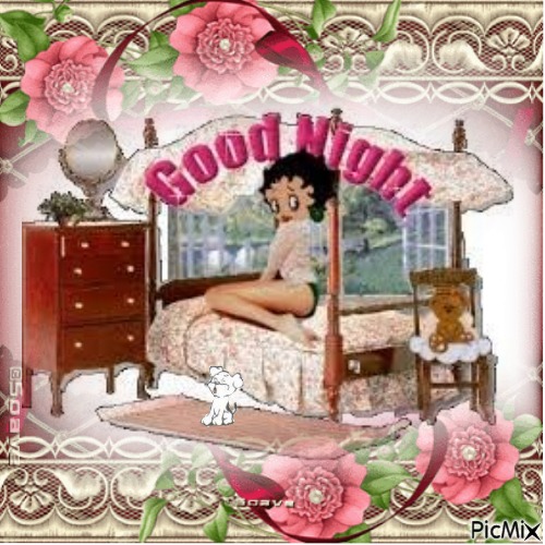 good night from Betty Boop - zadarmo png