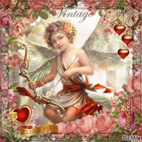 Cupidon vintage - Δωρεάν κινούμενο GIF