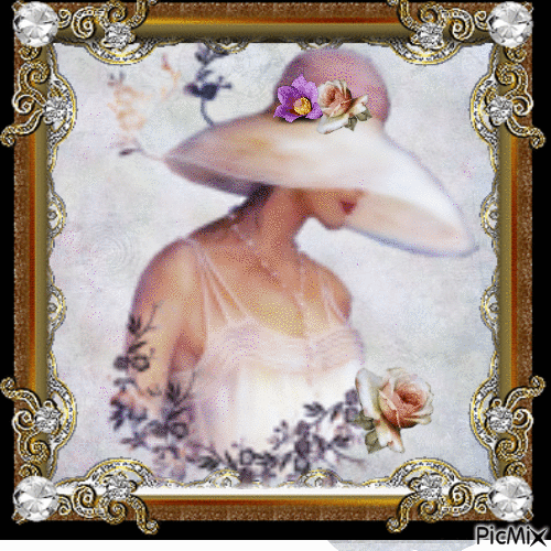 Retrato duma linda dama - Bezmaksas animēts GIF