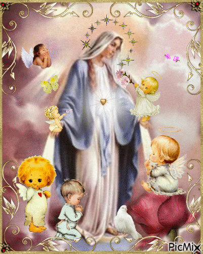 Blessed Mother Pink - Free animated GIF